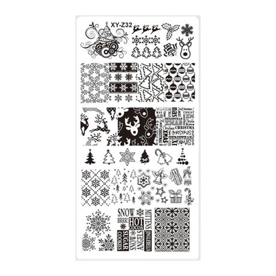 Steel Nail Stamping Plate, Christmas