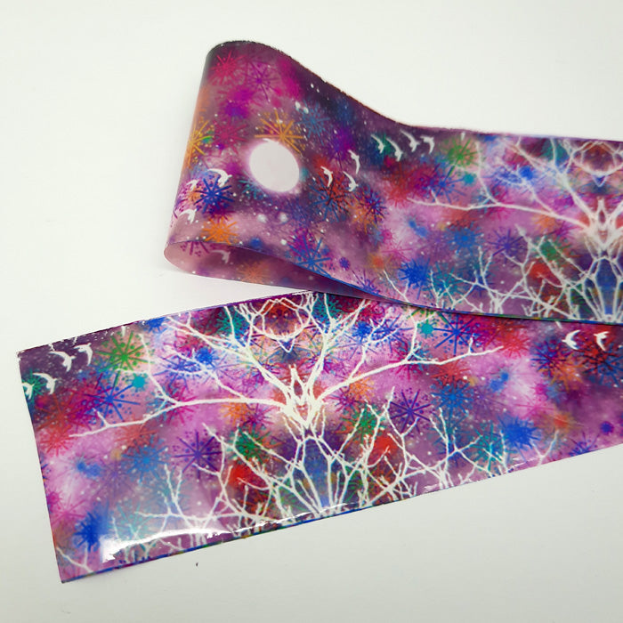 Stars, Birds + Trees Nail Foil. The designs on this foil are beautiful, and such a lovely mix of colours.