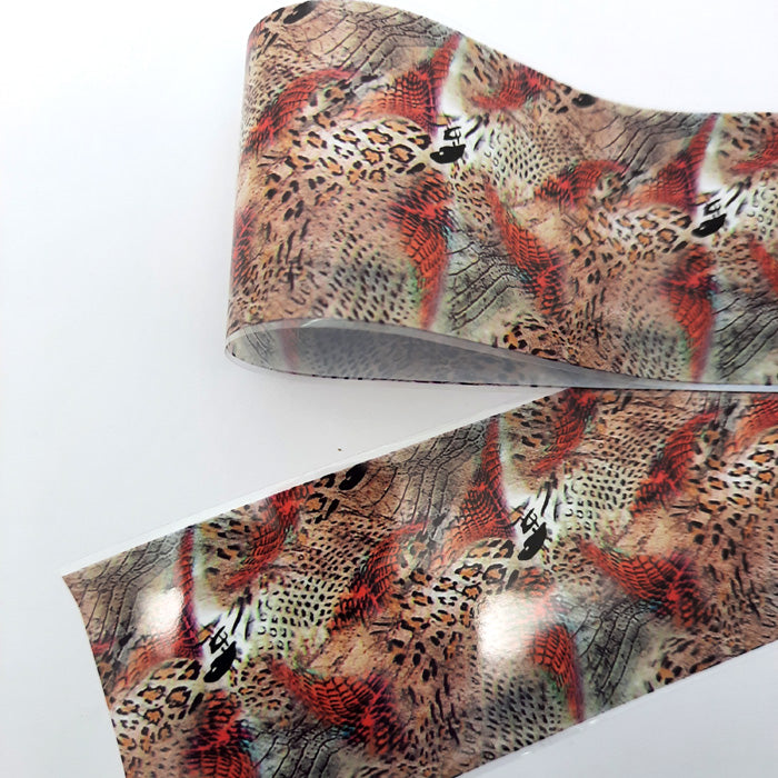 Abstract Animal Print Nail Foil. Such beautiful designs and colours.
Supplied in 4cm x 100cm lengths.