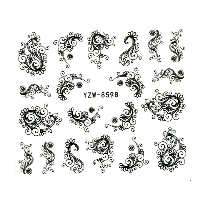 Swirly Vines Nail Water Decals. Beautiful designs to add to your nails.