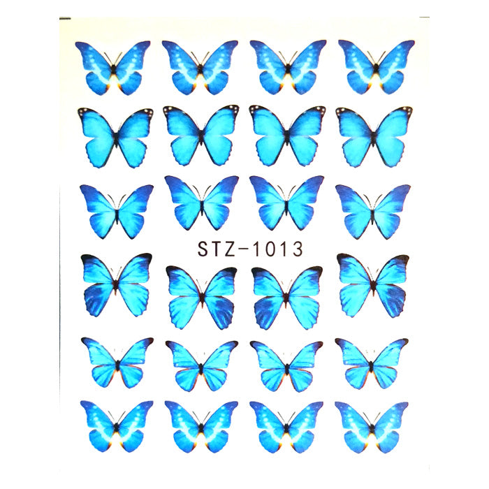 Turquoise Blue Butterfly Nail Decals, these are so beautiful.