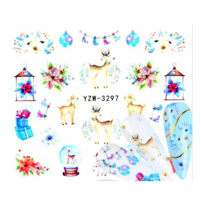 Snow Globe Christmas Nail Decals, really cute.
Measures approx 5cm x 6cm.