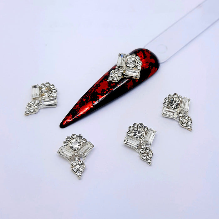 Clear Crystal + Rhinestone Nail Charms x 2, these are stunning nail charms.