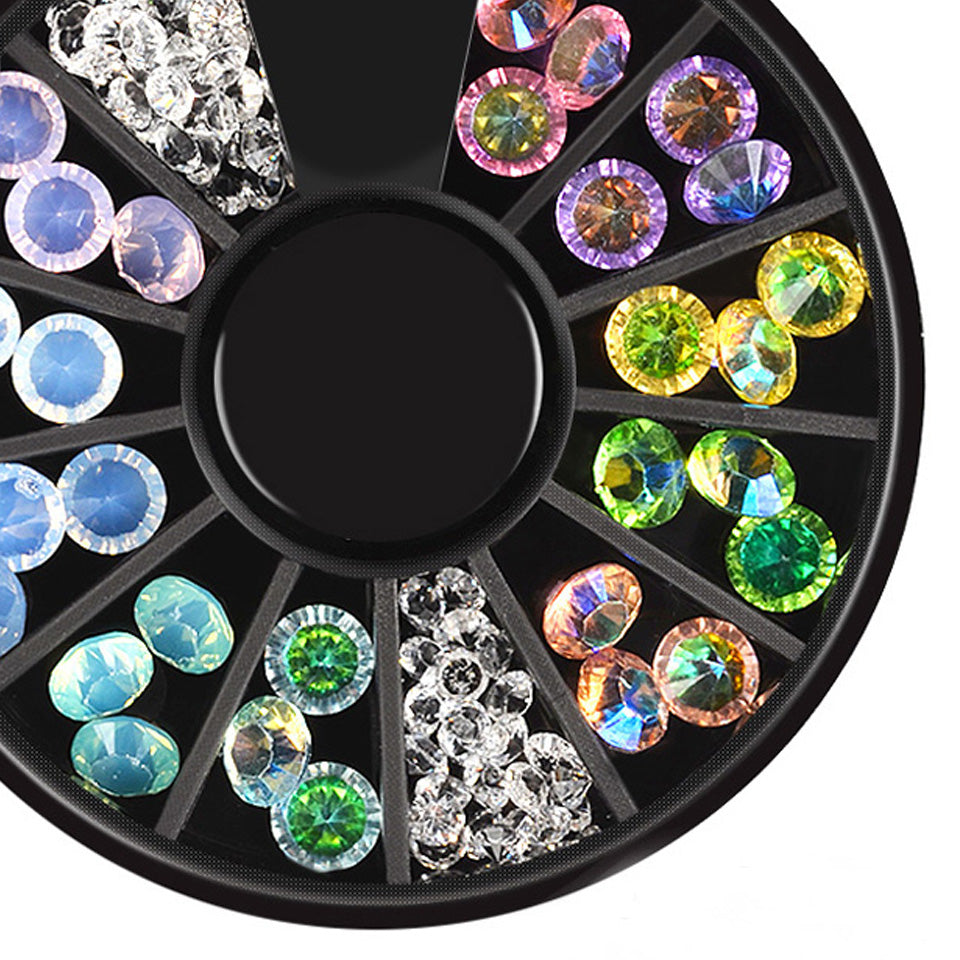 Clous d'oreilles en cristal acrylique coloré