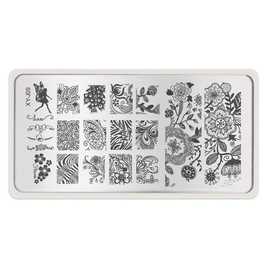 Steel Stamping Plate, Fairy & Flowers