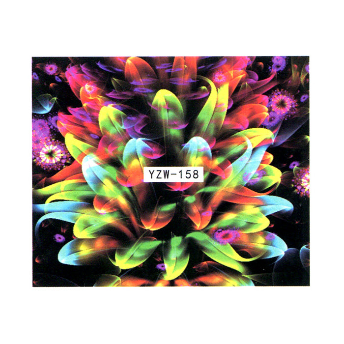 Fireworks Nail Water Decals. Cool and colourful design covering the whole sheet, simply cut out the part you want to use and soak in water as usual.