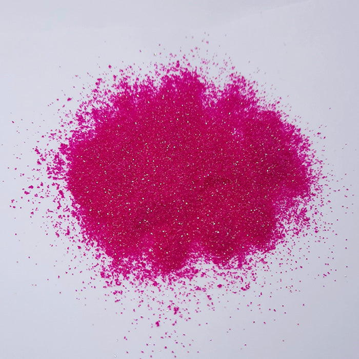 Flash Nail Glitter, Pink. A fine, iridescent, deep pink glitter.
