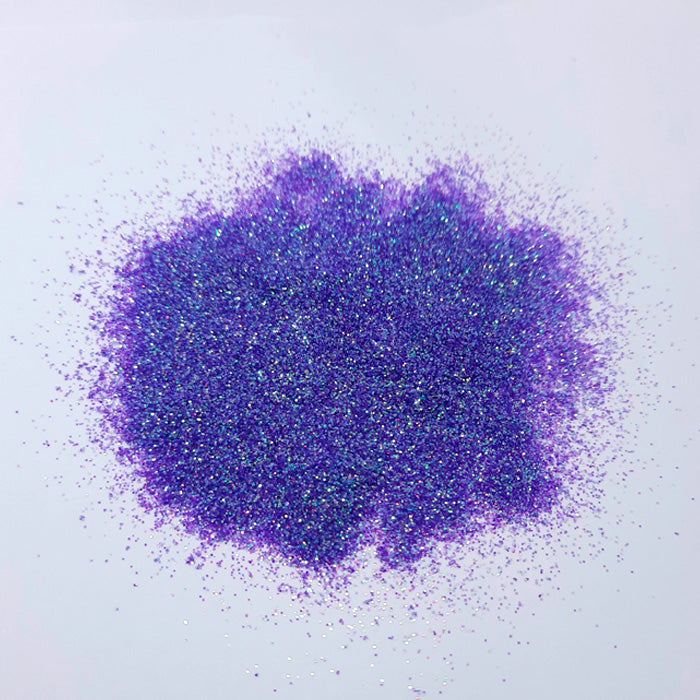 Flash Nail Glitter, Purple. A relatively fine and very sparkly glitter.