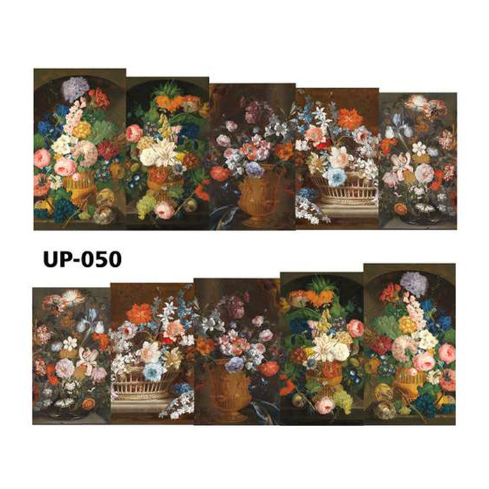 Flowers in Baskets Nail Wraps. Beautiful flowers, like still life oil paintings. We have more like these in stock.