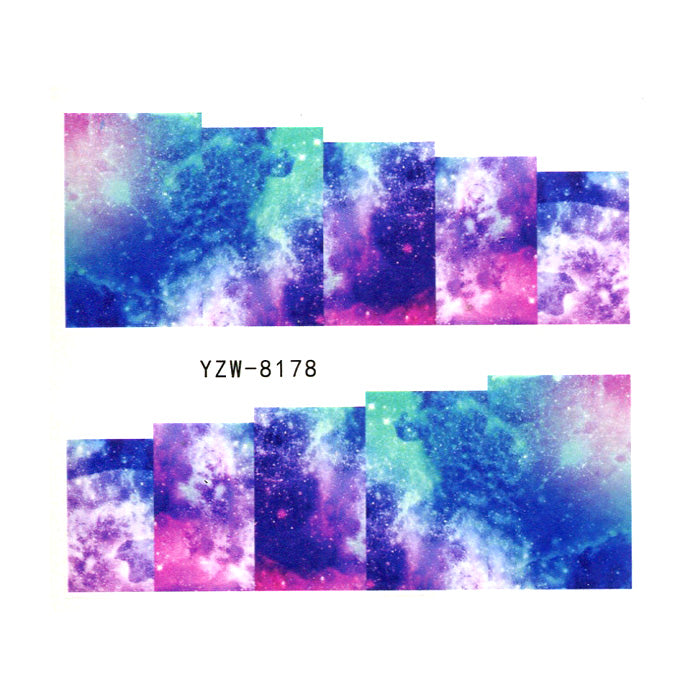 Décalcomanies à l'eau pour ongles Galaxy