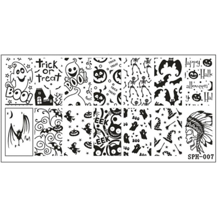 Halloween Nail Stamping Plate SPH-007. Wonderful designs, everything you need for Halloween nails.