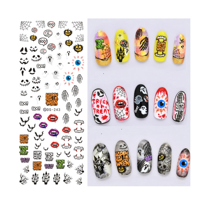 Halloween Themed Nail Water Decals. Lots of wonderful spooky designs.