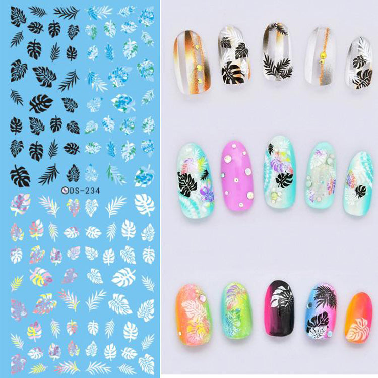 Exotic Leaves Nail Water Decals. Beautiful leaf designs, and lots on the sheet.