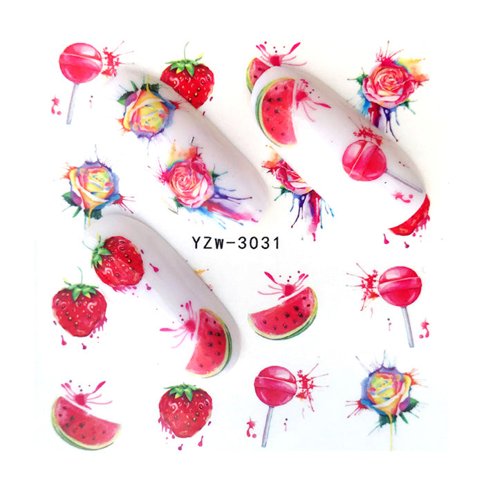 Lollipop + Fruit Nail Water Decals. These are wonderful decals, really cool designs.