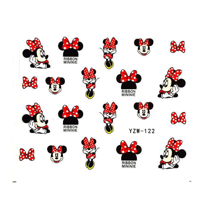 Minnie Mouse Nail Water Decals. Really cute Disney Minnie mouse nail decals.