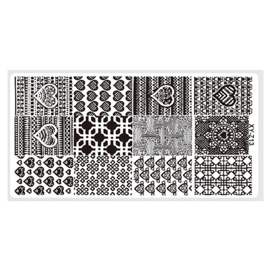 Steel Stamping Plate Love + Hearts, perfect for Valentines nails, but not just for Valentines nails.