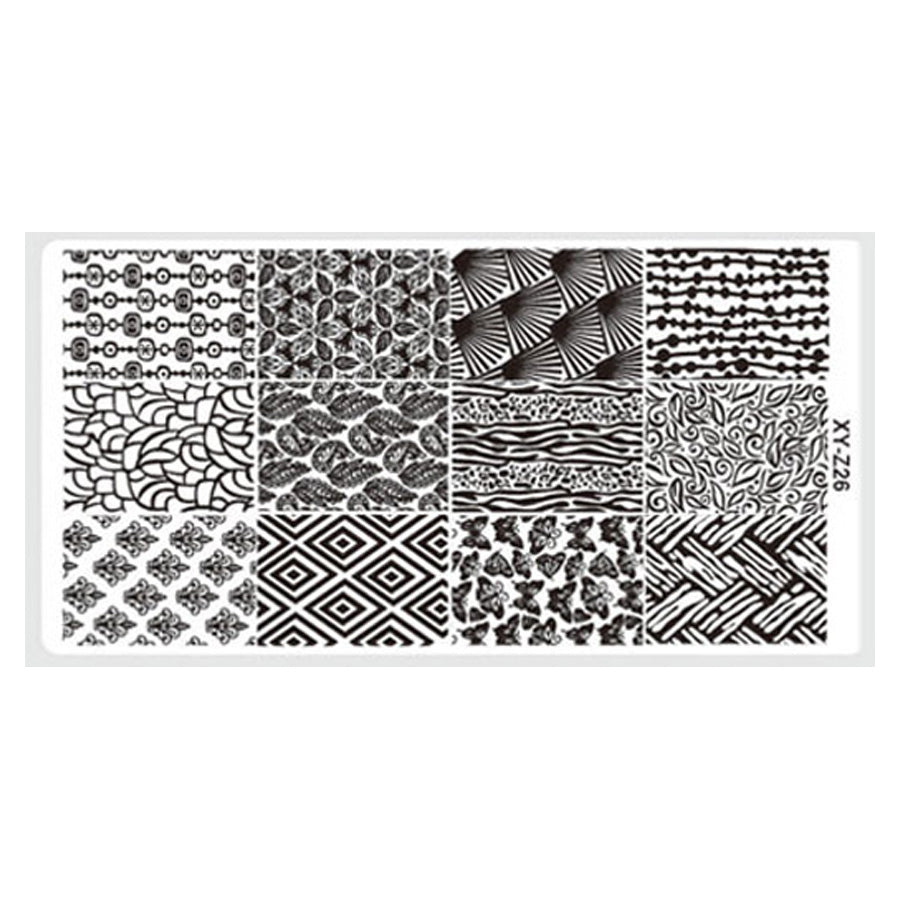 Steel Stamping Plate, Butterflies + Leaves