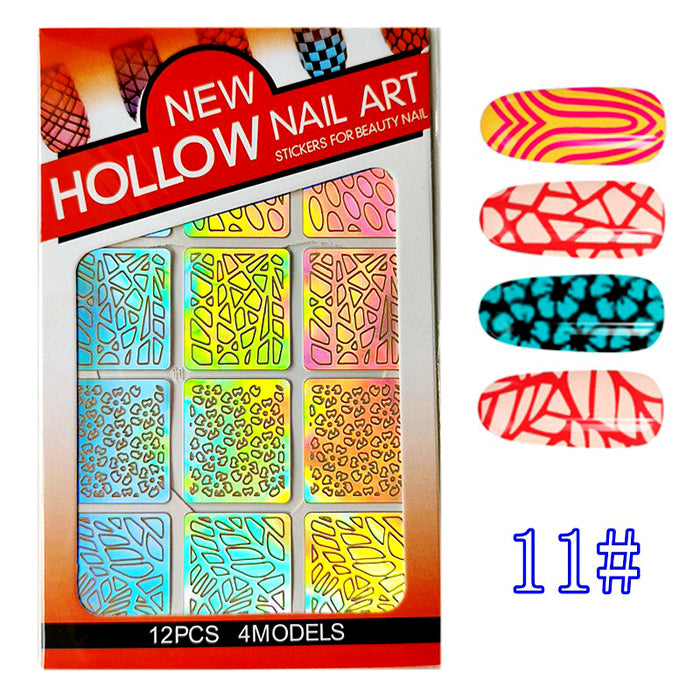 Nail Stencil Sticker Tips, Flowers + Shapes