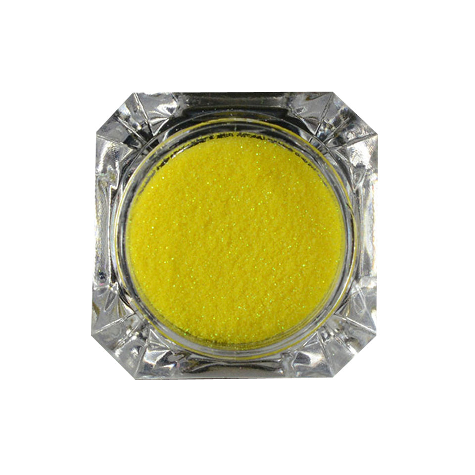 Nail Glitter Sugar Powder Yellow. A beautiful sparkly glitter. Looks equally good with or without top coat.