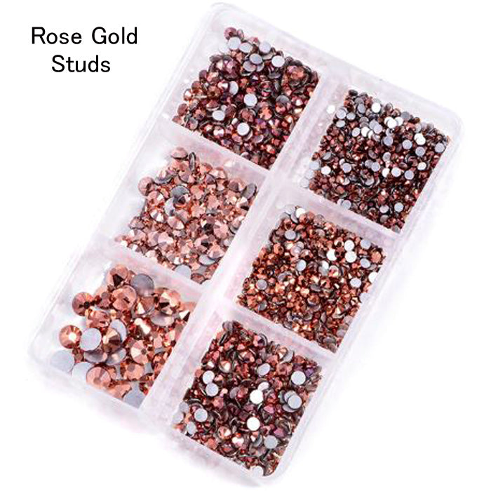 Nail Crystals + Metallic Studs