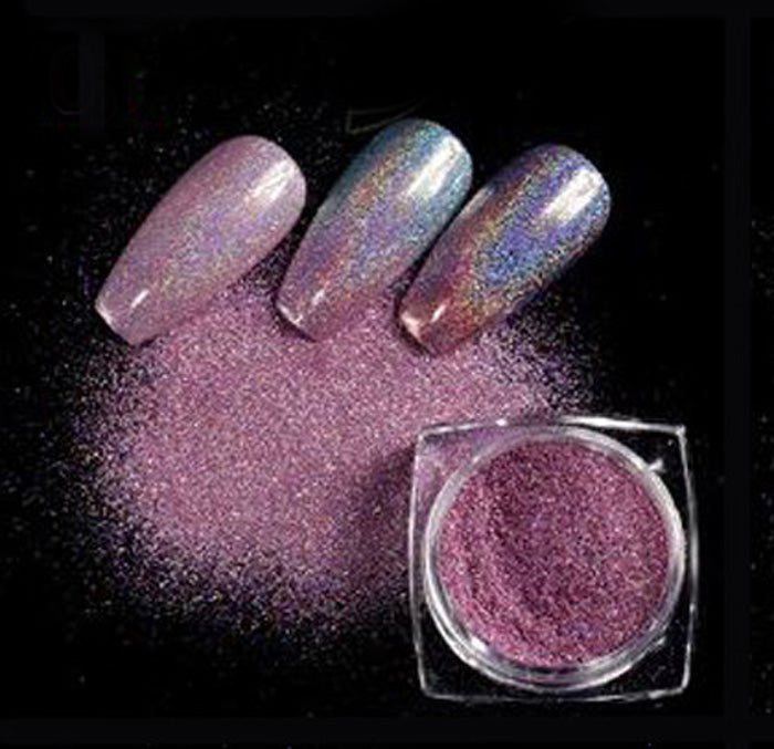 Holo Neon Nail Glitter Powder, Pink