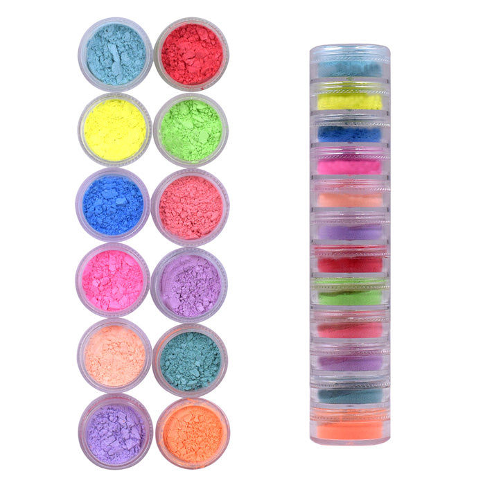 Pastel Pigment Shimmer 12 x Pot Stacker Nail Powder. 12 gorgeous colours of shimmering nail powder. I love it them.