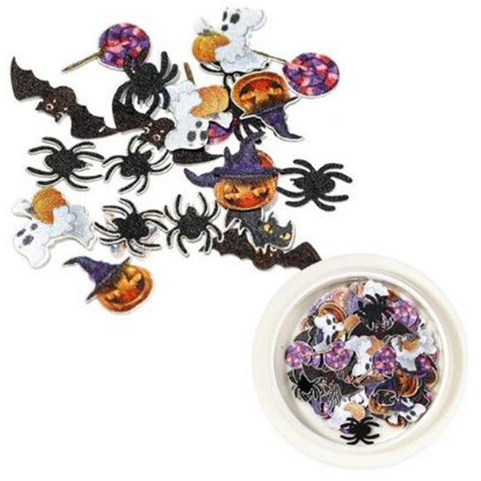 Halloween Nail Slices, Spiders Ghosts + Bats. A fun selection of Halloween themed designs.