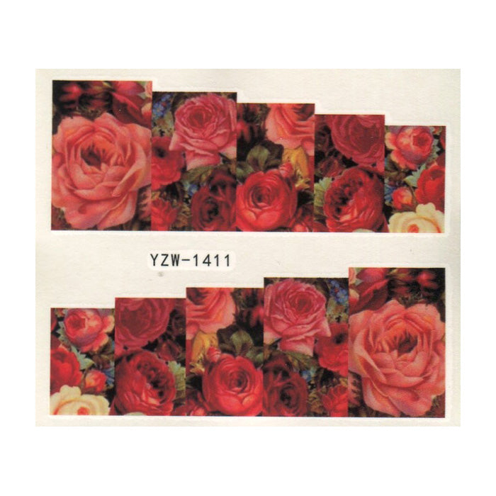Red Roses Nail Wraps, you can't get more beautiful than these, they look stunning on nails.