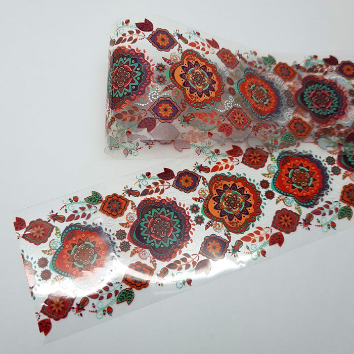 Vintage Retro Nail Transfer Foil. Such a cool design, and on clear backing so it looks fabulous over virtually any colour base.