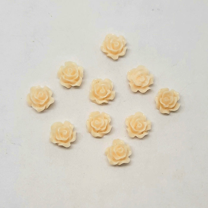 Nail Art Rose Charms, Pale Apricot. Soft pastel roses nail charms, other colours also available.