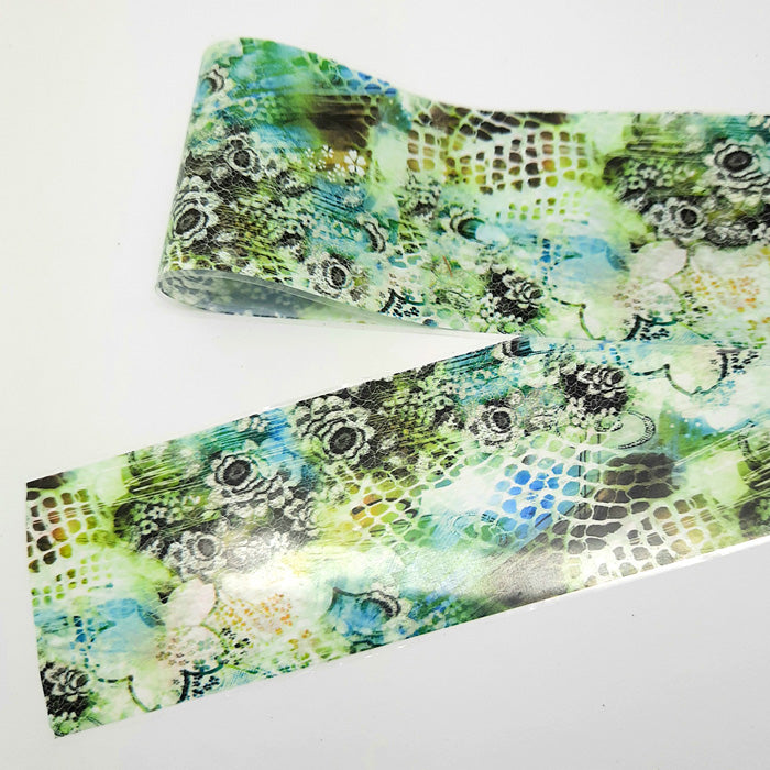 Snakeskin Flower Garden Nail Foil, I love this foil, such a beautiful design.