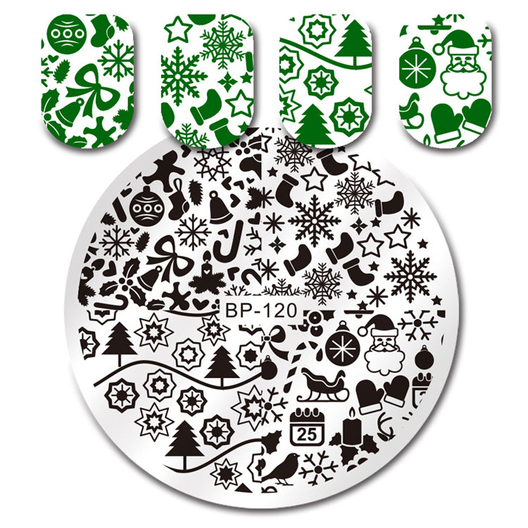 Steel Stamp Plate, Christmas designs.