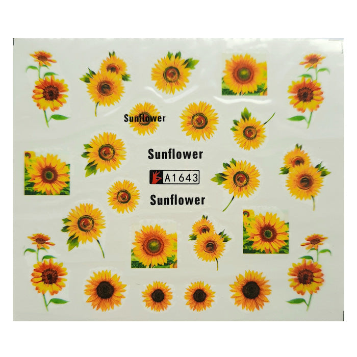 Sunflowers Nail Water Decals, very beautiful.