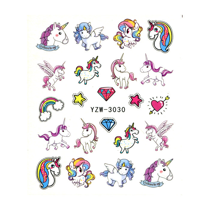 Unicorn Nail Water Decals, these are really cute.
