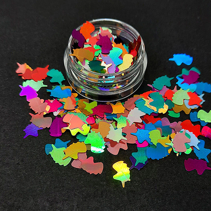 Unicorn Nail Glitter, Rainbow Mix, a gorgeous mix of colours.