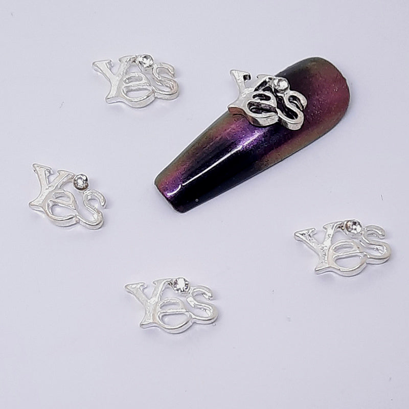 Yes + Gem Nail Art Charms, beautiful silver charms.