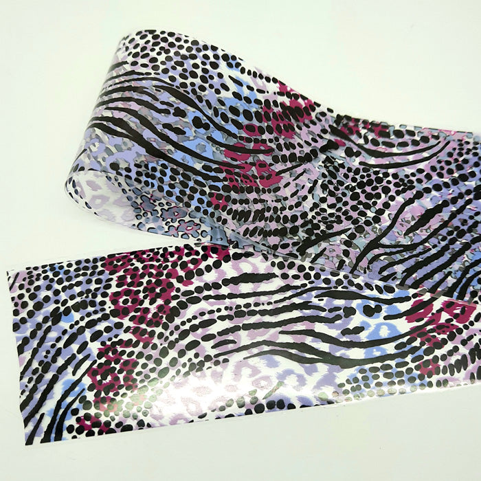 Zebra + Leopard Print Nail Foil, beautiful colours on this foil.