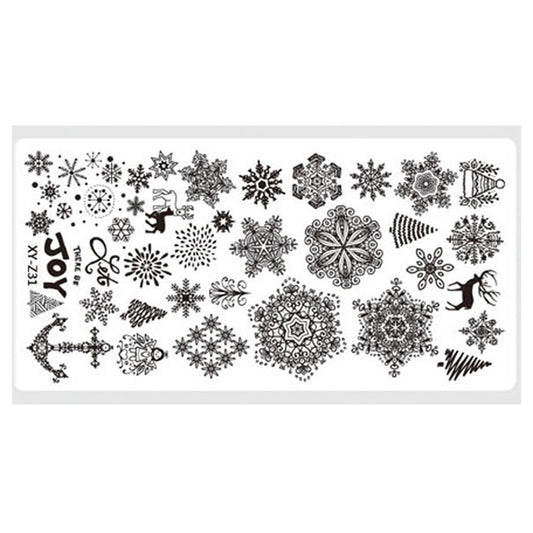 Steel Stamp Plate Xmas Snowflakes