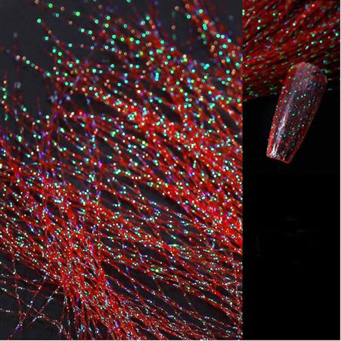 Corrugated Laser Nail Threads, Red