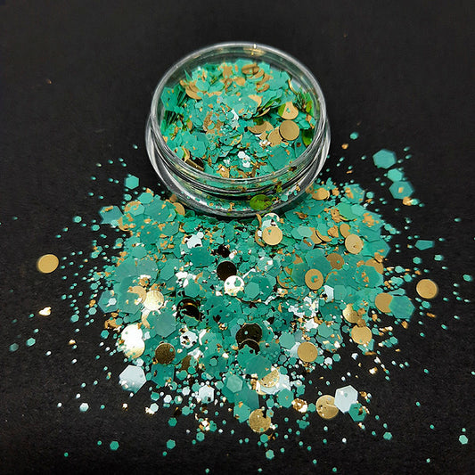 'The Midas Touch' Nail Glitter, Teal