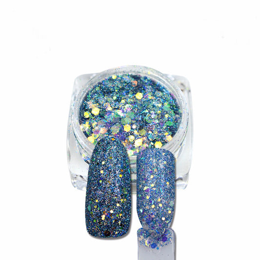 Sequin Nail Glitter Pigment, Blue