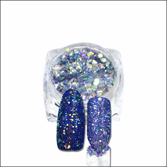 Sequin Nail Glitter Pigment, Dark Blue