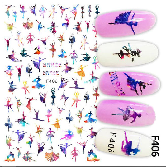 Ballerina Dancer Nail Stickers