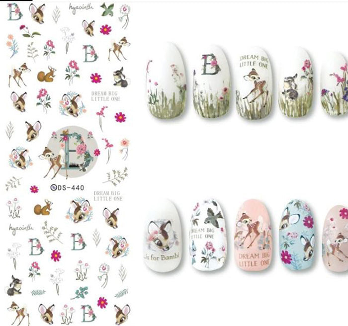 Cute Bambi Nail Water Decals