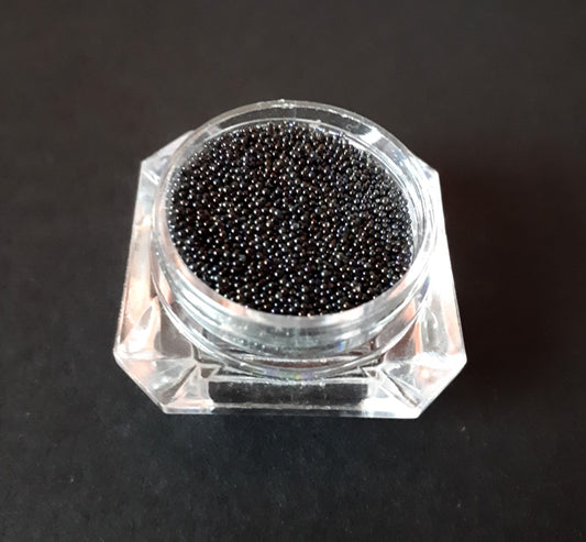 Tiny Caviar Nail Beads, Black