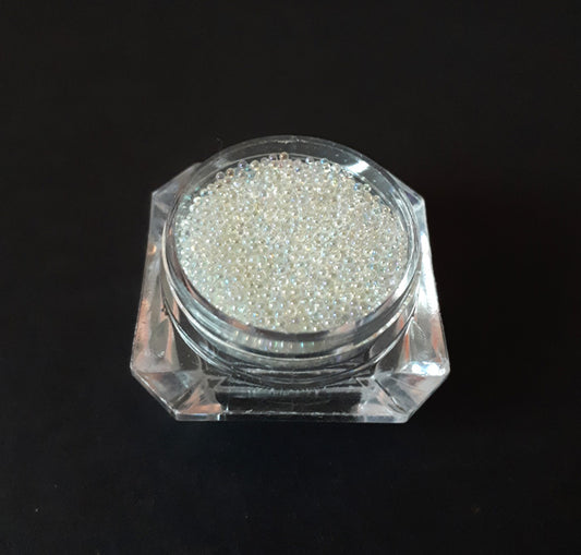 Tiny Caviar Nail Beads, Clear