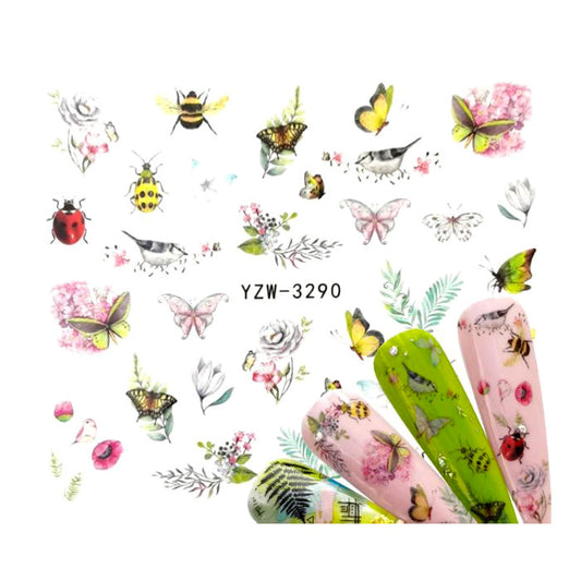 Bees, Bugs + Butterflies Water Decals