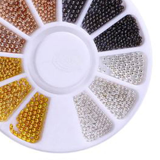 Metallic Nail Caviar Beads, Mixed Colours