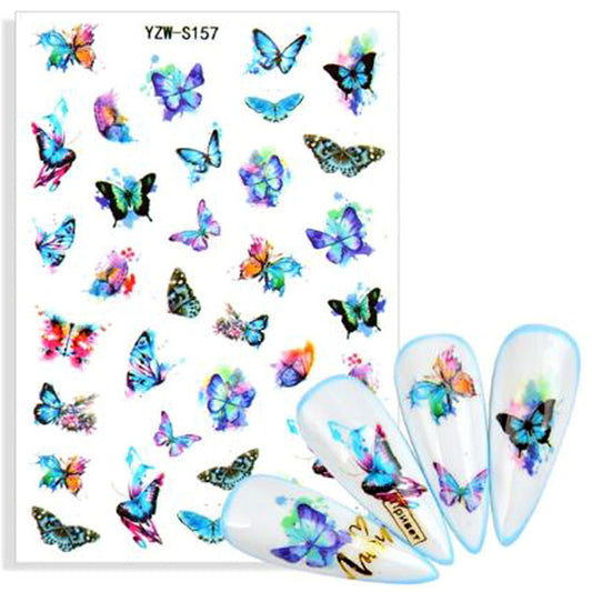 Blue Butterfly Nail Stickers