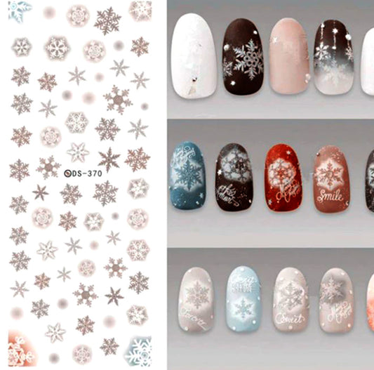 Chocolate Snowflakes Nail Water Decals